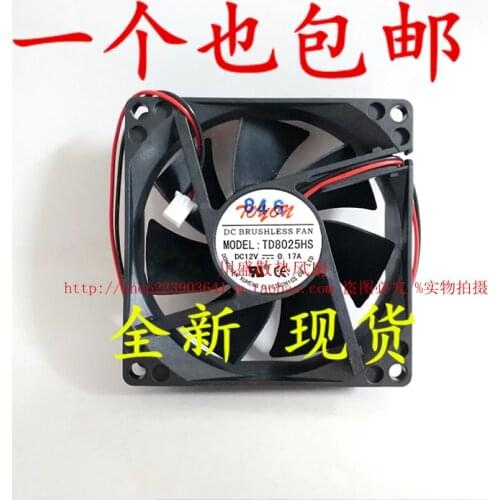 TONON TD8025HS DC 12V 0.17A 80X80X25mm 2-wire Server Square Fan