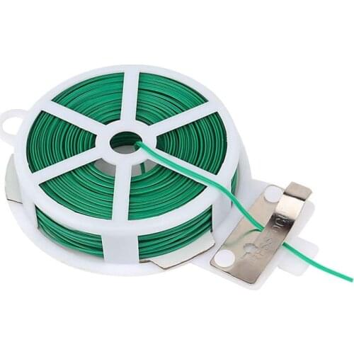 100M Portable Plant Cage Roll Wire Twist Ties Green Garden Cable & Gardening Climbers Slicer Plant Support Care Garden Supplies