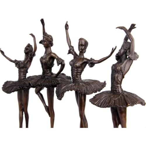 Pure copper ballet girl decoration work art music dance character wedding birthday sculpture statue home decoration wedding