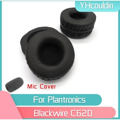 YHcouldin Earpads For Plantronics Blackwire C620 Headphone Accessaries Replacement Wrinkled Leather
