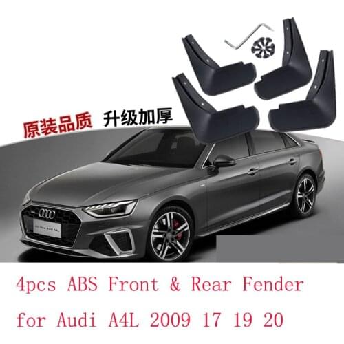 High-quality 4pcs ABS Front & Rear Fender for Audi A4L 2009 17 19 20 Car Mud Flaps Splash Guard Mudguard Mudflaps Accessories