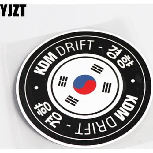 YJZT 11.5CM*11.5CM Cartoon Eight Diagrams Car Sticker Decal PVC Graphical 13-0530
