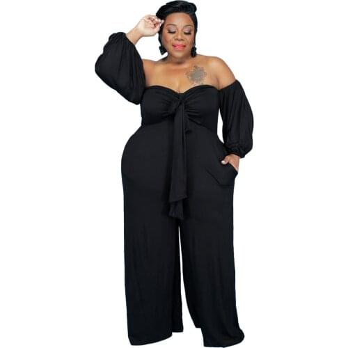 Sexy Tube Top Solid Color Jumpsuit Wide Leg Pants Autumn Clothes Women One Piece Elegant Set Wholesale Drop Shipping