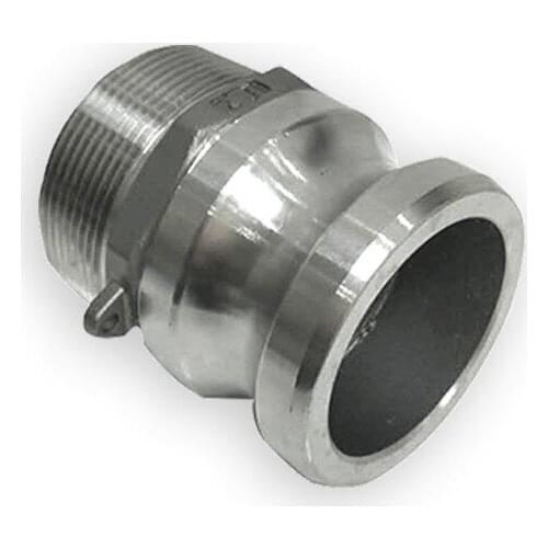 1pcs 1" BSP Male Thread 304 Stainless Steel Type F Plug Camlock Fitting Cam and Groove Coupling