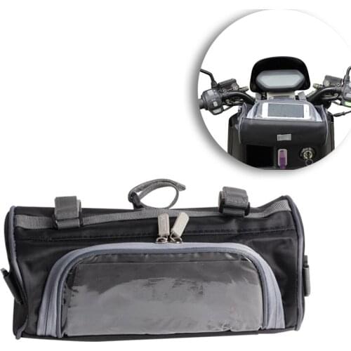 1pcs Universal Motorcycle Windshield Bag 2.5L Electric Car Front Handlebar Fork Storage Container Waterproof