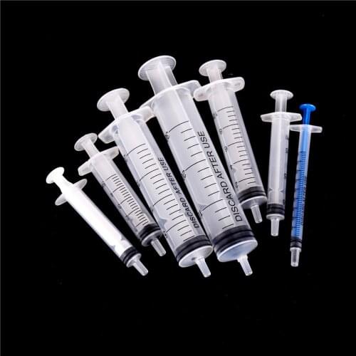 10Pcs/lot Plastic 1ml 2.5ml 3ml 5ml 10ml Disposable Syringe Enema Medica Yringes Feeder Needle Glue Disposable Syringe
