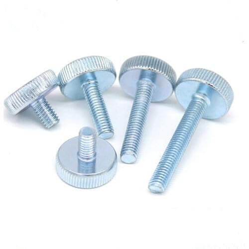 5/10Pcs DIN653 GB835 M3 M4 M5 M6 Knurling Flat Head Knurled Thumb Screw Hand Tighten Computer Screws