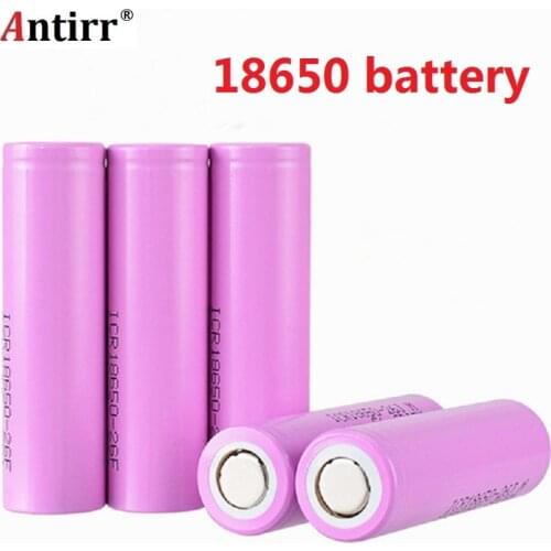 18650 Battery 3.7V 2600mAh Rechargeable li-ion batteries Flat Head for Power Bank Led flashlight original antirr 18650 battery