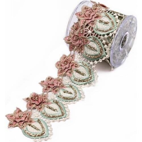 Clothing Lace Textile Accessories Embroidery Womens Water-Soluble Lace Color Gold Thread Diy Clothing Lace For Crafts MK04