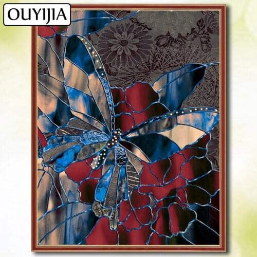 Butterfly OUYIJIA Bird Flowers Animals 5D DIY Diamond Painting Full Square Embroidery Mosaic Diamond Picture Of Rhinestones Sale