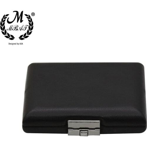 M MBAT Reeds Case Saxophone Sax Oboe Clarinet Reeds Genuine Leather Case Black Storage Box Waterproof Wear Resistant General