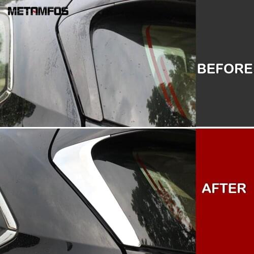 For Toyota Highlander 2015-2018 2019 Chrome Side Tail Wing Spoiler Molding Trim Sopiler Decorate Strip Exterior Car Accessories