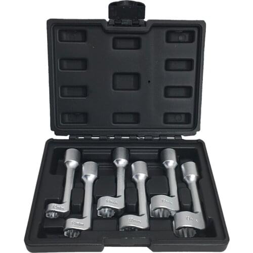 6PC fuel injector nozzle open end 12' driver 12,14,16,17,18,19mm