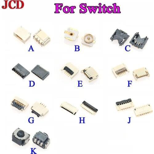 JCD 10PCS For Nintend NS Switch Console Motherboard to Touch LCD Display Screen Flex Cable Clip Ribbon Connector Socket