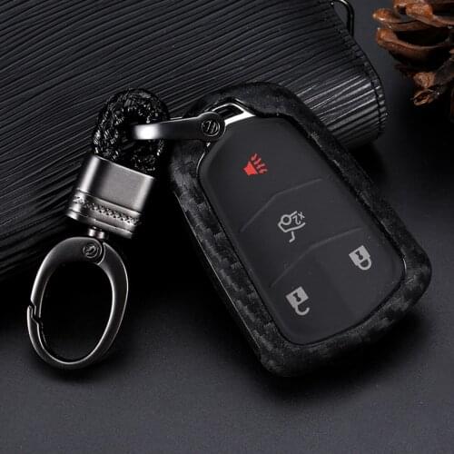 Key Case Holder Cover Fit For Cadillac ATS XTS XT4 XT5 XT6 CT6 CTS SRX Escalade 2015-2019 4/5 Buttons Keychain