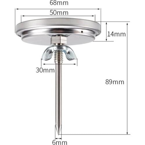 0-280â Kitchen Thermometer Stainless Steel Barbecue BBQ Smoker Grill Temperature 19QE