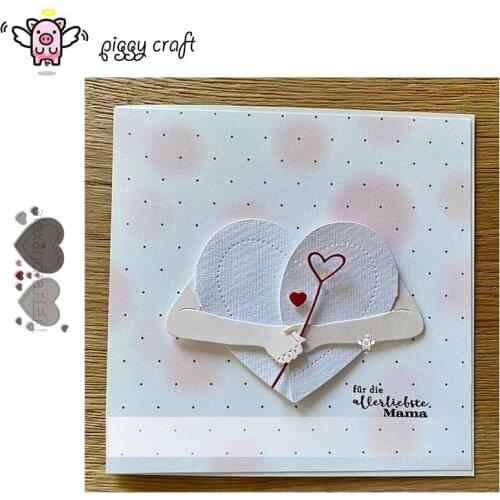 Piggy Craft metal cutting dies cut die mold Heart switch love card Scrapbook paper craft knife mould blade punch stencils dies