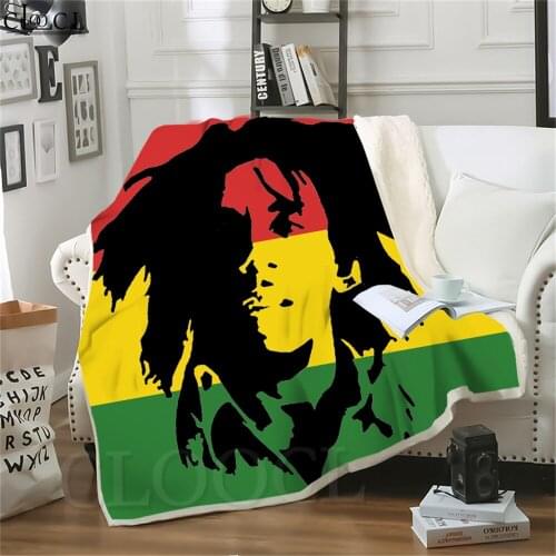 Fashion Bob Marley Blankets 3D Double Layer Blankets for Beds Adult Thick Quilt Bedding Cover Sofa Travel Party Throw Blanket