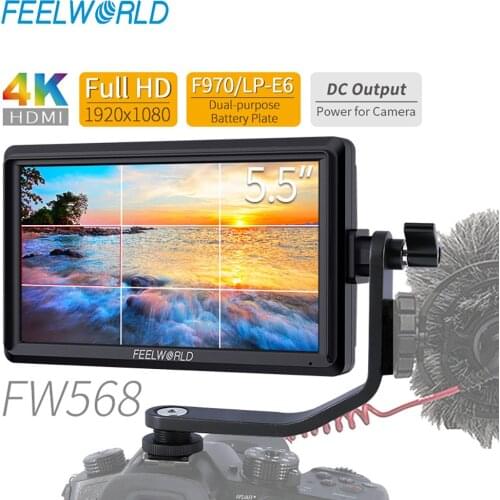 FEELWORLD FW568 4K Monitor 5.5 inch Camera Field DSLR Monitor Full HD 4K 1920x1080 Video for Sony Nikon Canon HDMI-compatible