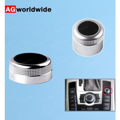 Multimedia MMI Volume Knob Rotary Button Switch Setting Navigation Main Menu Switch Cover For Audi A6 C6 S6 Allroad Q7 A8 S8