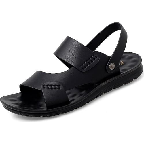 2021 New Classic Mens Sandals Outdoor Summer Breathable Beach Shoes Daily Comfort Lightweight Street Fashion Trend Male Slippers