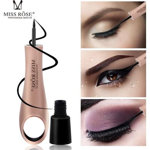 MISS ROSEs Fine Head Is Not Easy To Smudge. Waterproof and Durable Quick-drying Eyeliner Makeup Pen Queens Ring Eyeliner