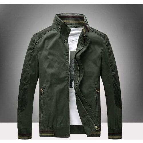 2018 New Arrival Men Casual Jackets long sleeves Spring Autumn stand collar cotton jacket coat plus size businessman outfit tops