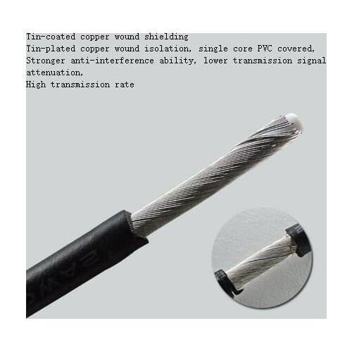 Single core shielding wire anti-interference electronic wire UL1185 22/24/26awg tin copper American standard signal wire soft