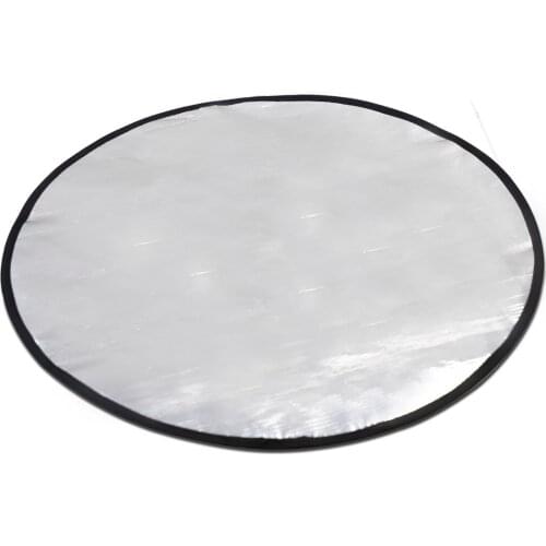 24/36 Inch Both Sides Fire Pit Mat Aluminum Foil Fiberglass Cloth Fireproof Grill Mat Round For Outdoor Camping Picnic BBQ