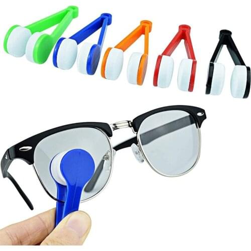 Eyeglass Cleaning Brush Mini Microfiber Two-side Sunglasses Brush Glasses Cleaning Rub Cleaner Eyeglass Cleaner Brush Screen Rub