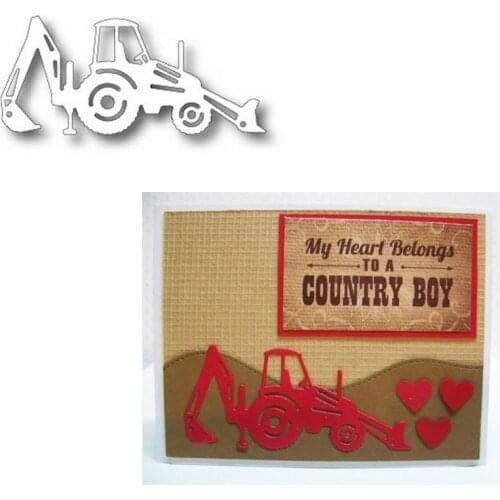 Antique Excavator Vintage Themed Cutting Dies Stencil DIY Scrapbooking Album Making Crafts Cards Template Die Cut 2019 New