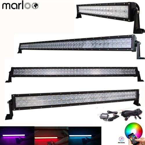 Marloo 5D 22 32 42 50 52 inch 120W 180W 240W 288W 300W Led Light Bar Bluetooth App Control Car 4X4 Boat Truck Work Lamp