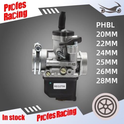 Universal PHBL 20 22 24 25 26 28mm Racing Carburetor Vergaser Dellorto for 2/4T Stroke 50-300cc Carb Scooter Engine