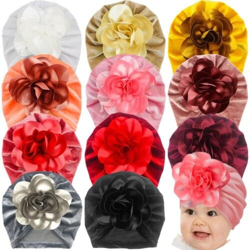 11Pcs Baby Girl Soft Warm Velvet Hat Newborn Hospital Caps Elastic Infant Turban Nursery Beanie Headwrap