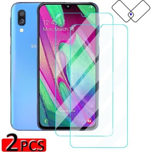 2 pcs samsunga40 Protective Glass for Samsung Galaxy A40 A40s A41 Screen Protector On A 40 s 40s 41 A405f A407f 9H Tempered Film