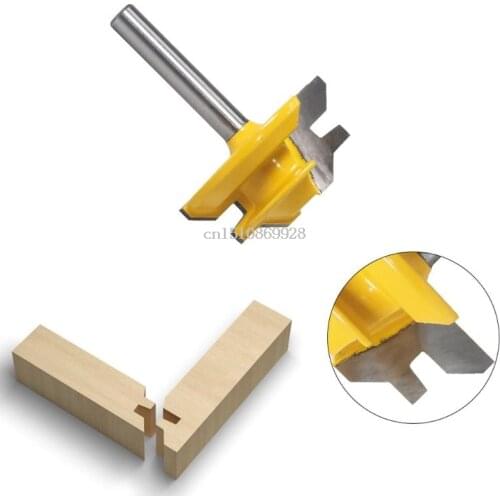 45 Degree Miter Lock Tenon Milling Woodworking Router Bit 6mm Shank Cutter Tool