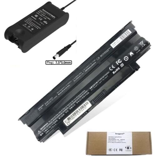 6400mAh N4050 J1KND N5110 Laptop Battery + 19.5V 3.34A AC Charger for DELL Inspiron N4010 N3010 N3110 N4110 N5010 N5010D N7010
