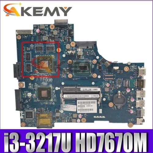 Akemy For DELL Inspiron 15 3521 5521 VAW00 W/ i3-3217U CPU HD7670M GPU CN-0MFPVH MFPVH LA-9104P Laptop motherboard mainboard