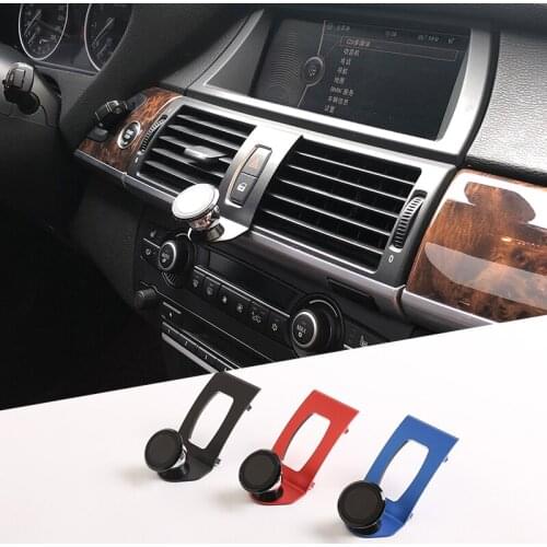 Aluminum Alloy For BMW X5 X6 E70 E71 2008-2013 Car Center Air Vent Mobile Phone Holder Accessories