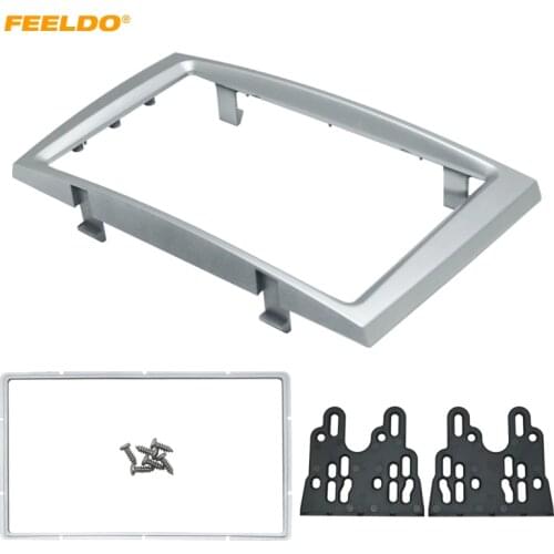 FEELDO Car Double Din DVD Radio Fascia Frame for PEUGEOT 308/408 Dashboard Panel Mount Installation Adapter Trim Kit #HQ5191