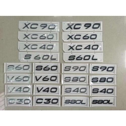 For Volvo XC60 XC90 XC40 S40 S80 S60 S90 V40 V60 C30 Volvo Trunk Sticker Emblem Badge Sticker Volvo Auto car Accessories
