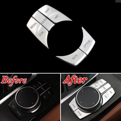 Car Interior Multi Media Button Key Cover Trim Replacement For 2016-2018 BMW X3 X4 X5 X6