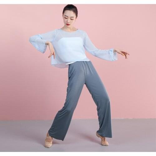 Rave Classical Dance Pants For Women Chinese Folk Dancewear Modern Dance Costume Lyrical Dancer Outfit JL2795