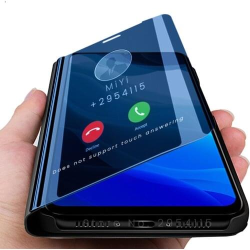 Coque cover case for xiaomi mi 10lite case smart mirror flip case for xiaomi mi 10 lite mi10 light covers stand book case 6.57