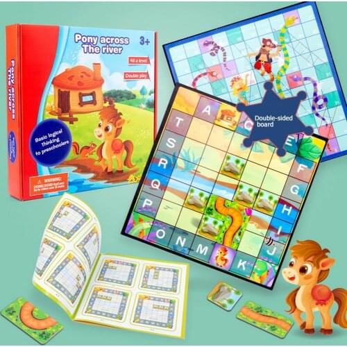 Kids Snake Ladder Flight Chess Family Party Chessmen Board Game Educational Toys Give Children Best Enlightenment Toy Gift