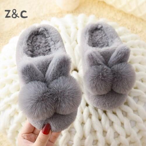 Childrens slippers Cotton 2020 New style Winter baby non-skid home hair shoes Boys and girls Indoor parent-child Warm shoes