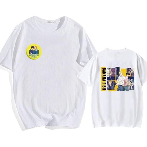 Classic Anime Banana Fish T Shirt Japanese Funny Hip Hop Style Tees Men Summer Short Sleeved Unisex Harajuku
