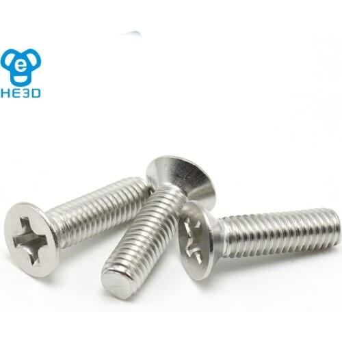 HE3D M3X20/M3X25/M3X16 flat head cross Countersunk head screw 100pcs