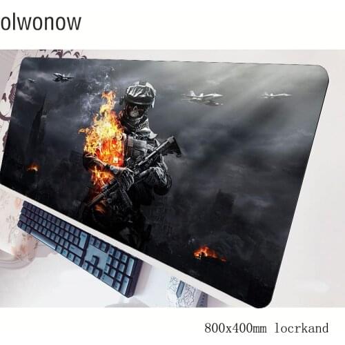 Battlefield mousepad gamer wrist rest 800x400x3mm gaming mouse pad anime notebook pc accessories laptop padmouse ergonomic mat