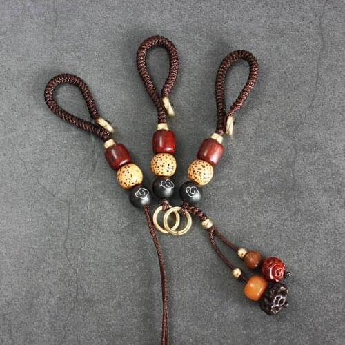 Creative Handmade Knotted Key Chain Car Key Pendant Rope Braided Fastener Flat Knot Diamond Knot Gift home Decoration Pendant